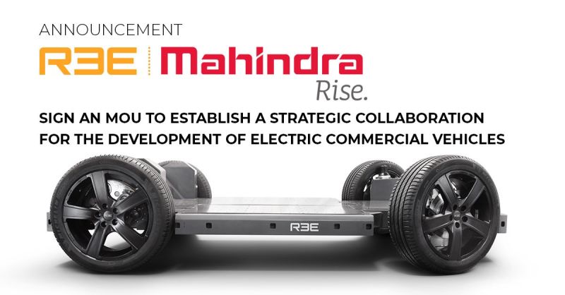 Mahindra and REE Automotive Sign an MOU to Establish a Strategic Collaboration for the Development of Electric Commercial Vehicles