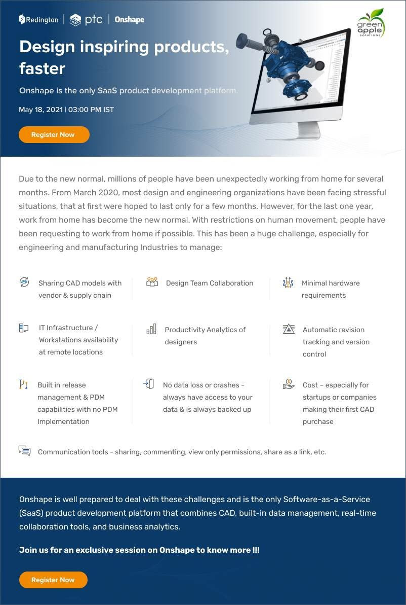 Live Session on Design Inspiring Products Faster with PTC Onshape