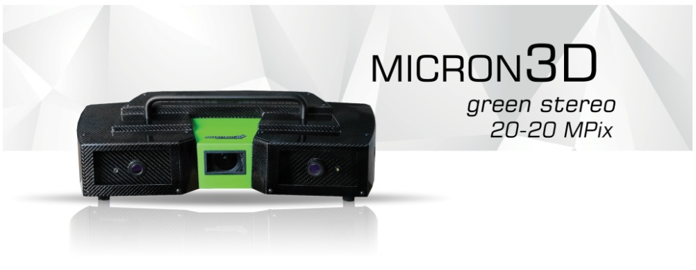 The World Premiere of the new 3D ScannerMICRON3D green stereo 20-20MP. Dedicated to quality control