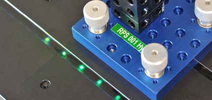 Ray of light for fixture building: luminous positioning aid