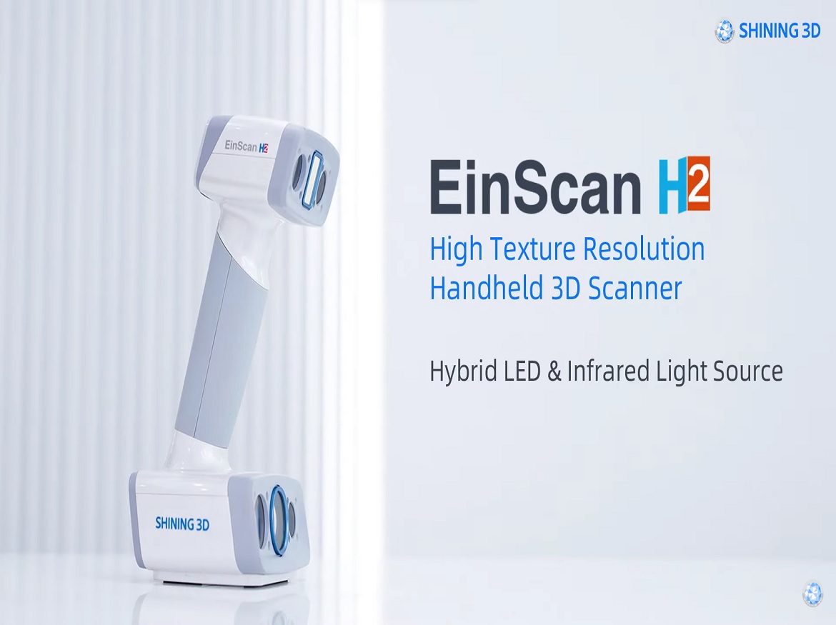 Hybrid LED & Infrared Light Source Handheld 3D Scanner – EinScan H2