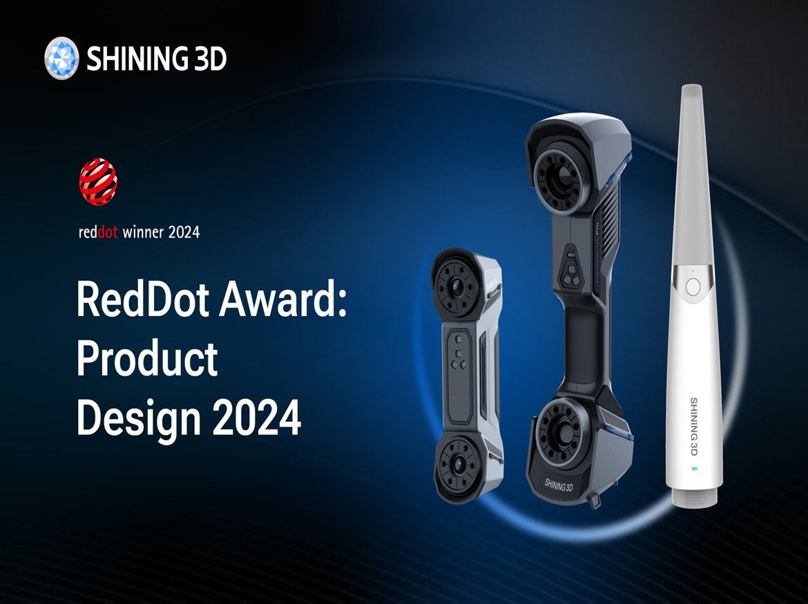 Shining 3D Earns Prestigious Red Dot Award for Excellence in 3D Digitizing Technology